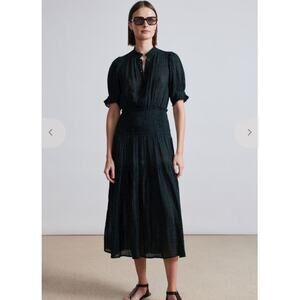 Apiece Apart | Dresses | Green Linen Wrap Dress | Poshmark